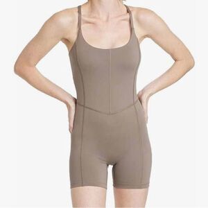 Dark Brown Short Active Bodysuit